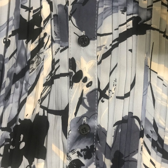 APT 9 collared blue top short sleeve shirt - Picture 5 of 5